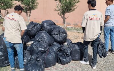 Pulizia di uno spazio pubblico a Lamzoudia, Marocco (English text below)